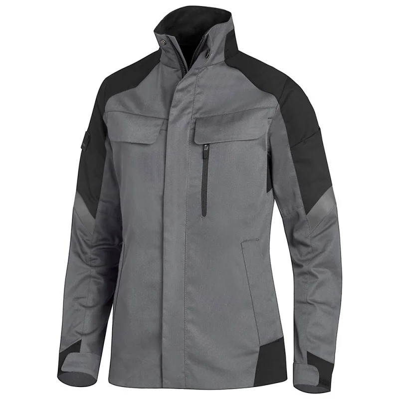 Veste de travail femme avec zones stretch - ANDREA FHB Gris / Noir L