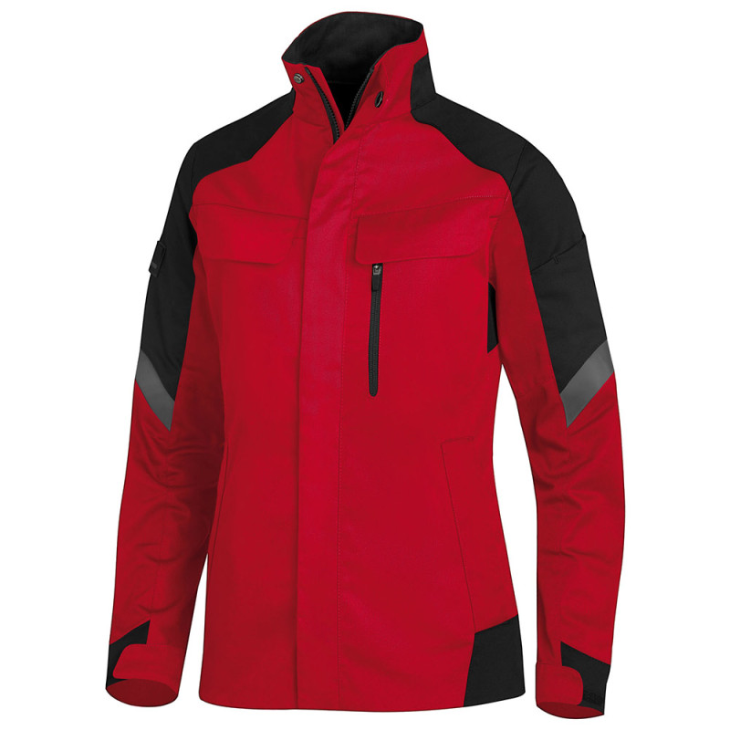 Veste de travail femme avec zones stretch - ANDREA FHB Rouge / Noir XS