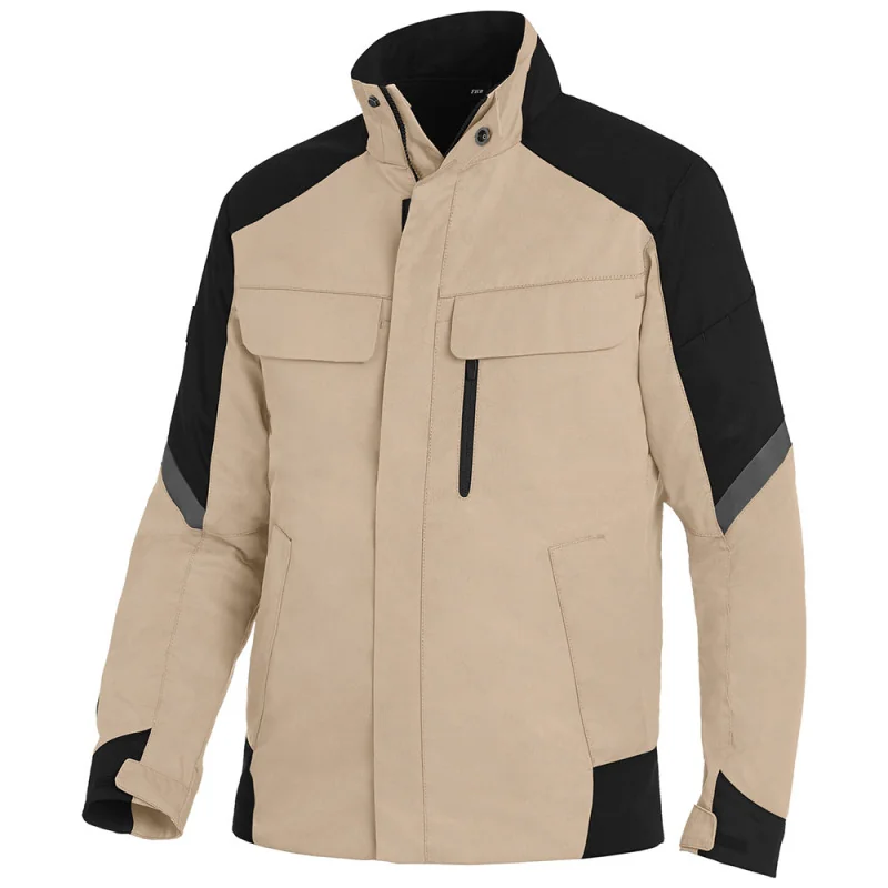 Veste de travail homme avec zones stretch - FRANK FHB Beige / Noir 5XL