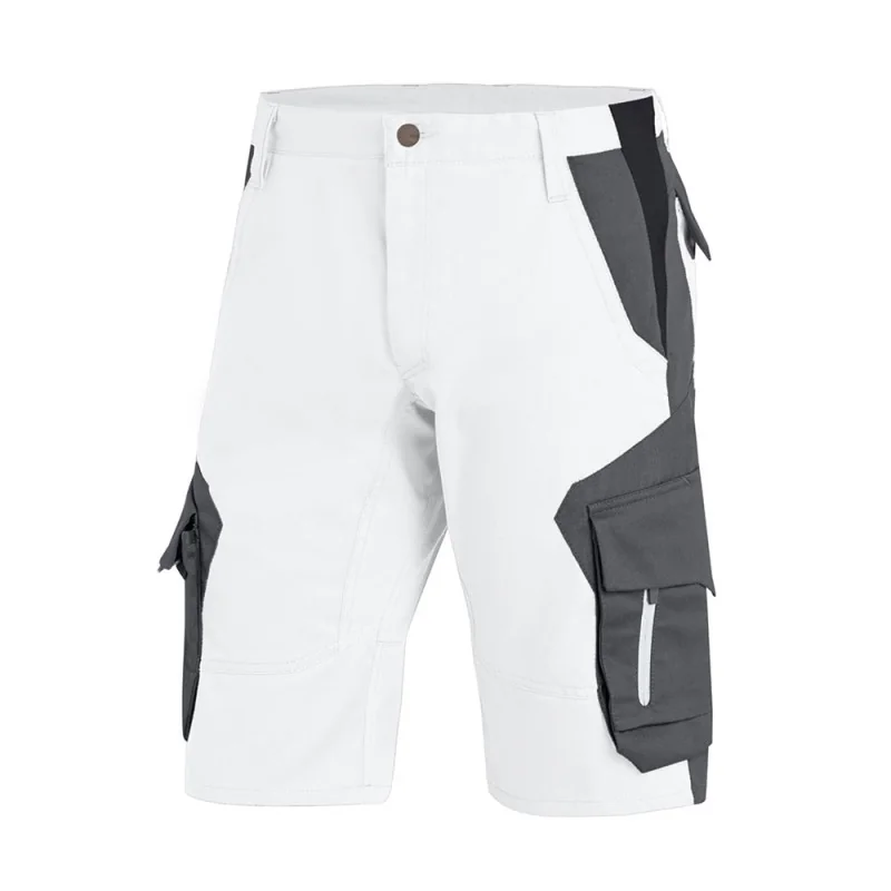 Bermuda de travail homme - WULF FHB 54 Blanc / Gris