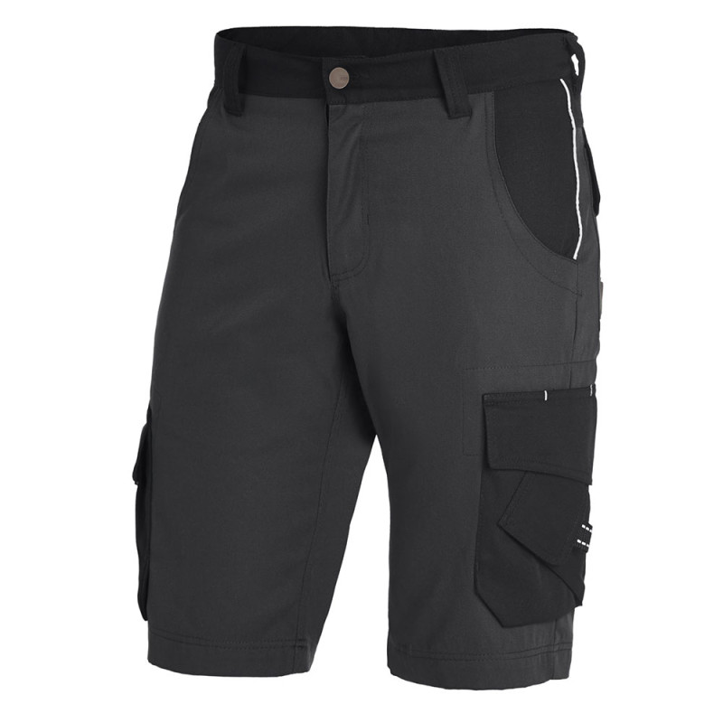 Short de travail bicolore multipoches - THEO FHB 58 Gris Anthracite / Noir