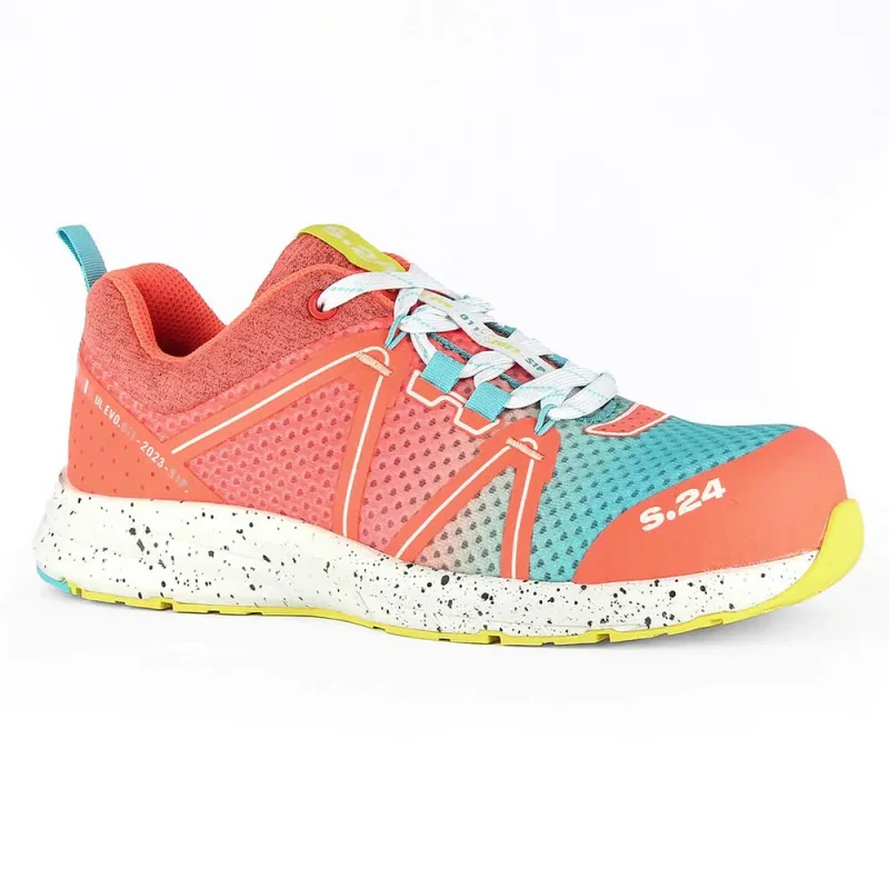 Basket de sécurité femme colorée S1P - MAIANA S24 42 Bleu / Jaune / Orange / Rose