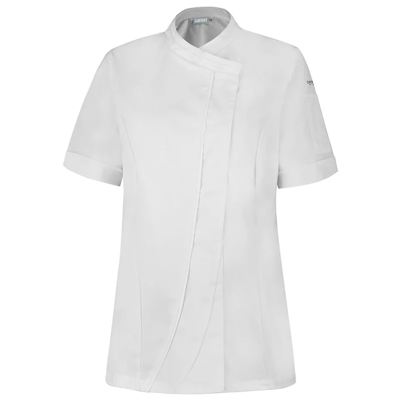 Veste de cuisine femme à manches courtes Lafont GINSENG - 2GNSCP BLANC 6 / Taille 3XL Blanc