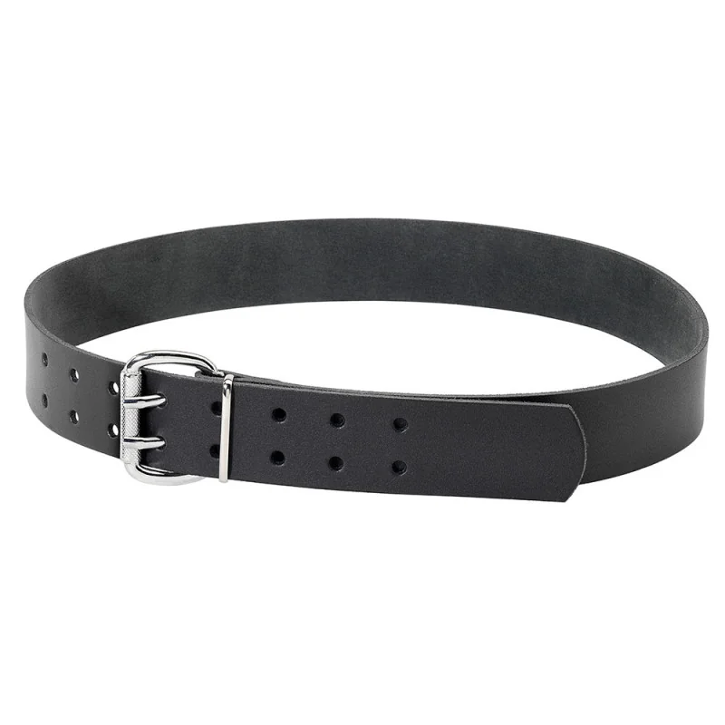 Ceinture de travail en cuir double ardillon - CARSTEN FHB Noir 135 cm