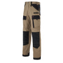 Pantalon de Travail LAFONT 1ATTUP - Beige contrasté Noir