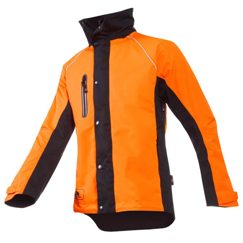 Veste de pluie normée EN 343 - KEIU SIP PROTECTION M Orange Fluo / Noir
