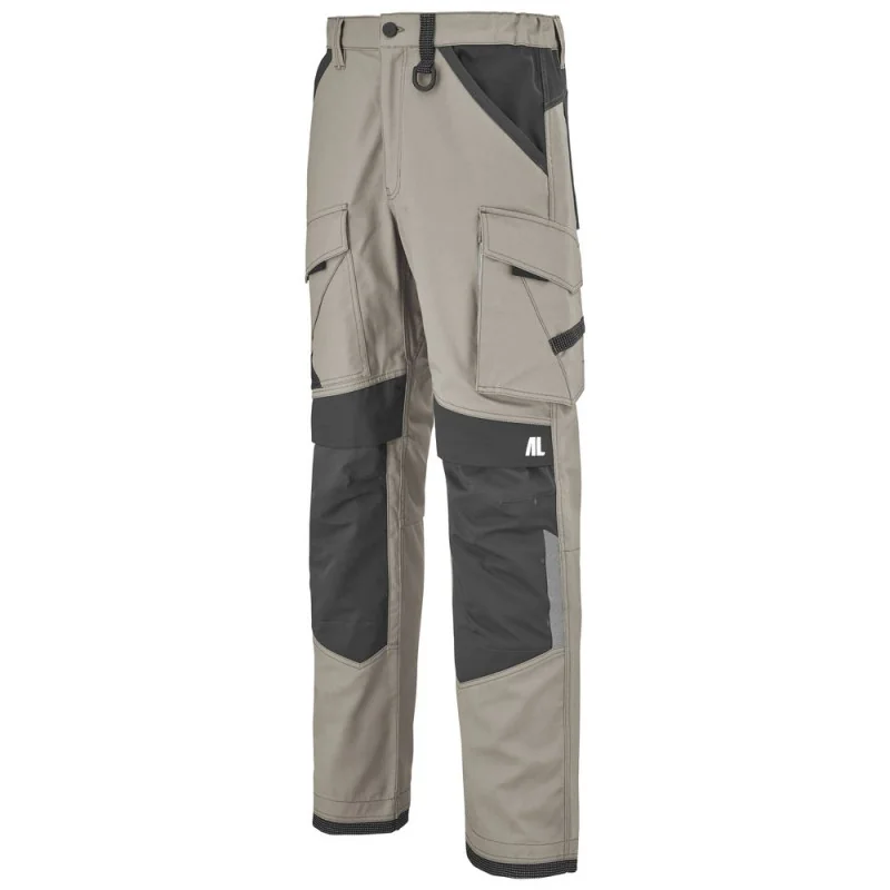 Pantalon de travail avec poches genoux RULER Lafont - 1ATT3 Work Attitude 3 1 / 40-42 Beige contrasté Gris Charbon