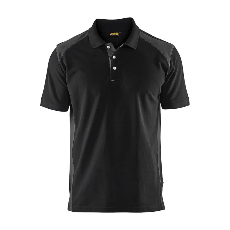 Polo de travail bicolore manches courtes - BLAKLADER 3324 Noir / Gris foncé XL