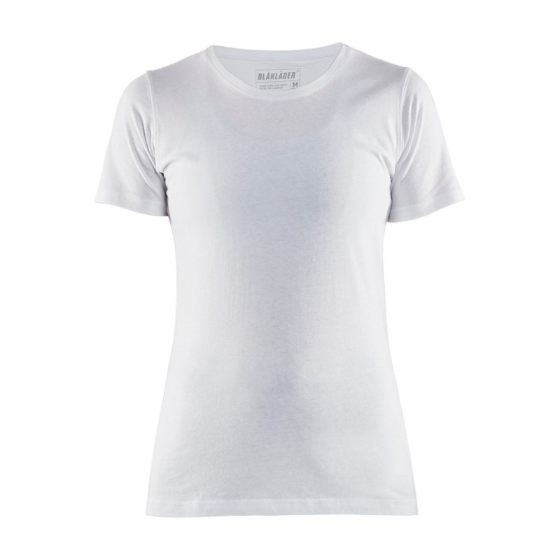 Tee shirt de travail femme 100% coton manches courtes - BLAKLADER 33341042 Blanc XS