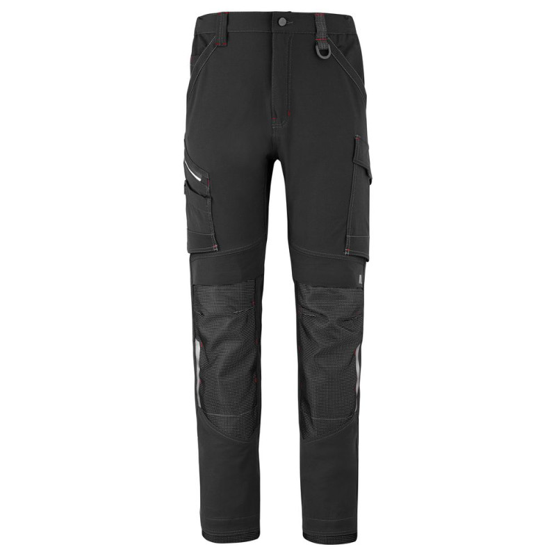 Pantalon de travail stretch avec poches genoux Lafont RULER LX - 1ATTST Work Attitude 3 56 Noir