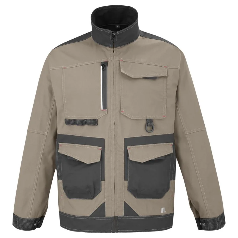 Veste de travail multipoches Lafont SHEAR L3 - 3ATT3 Work Attitude 3 1 / Taille S Beige contrasté Gris Charbon