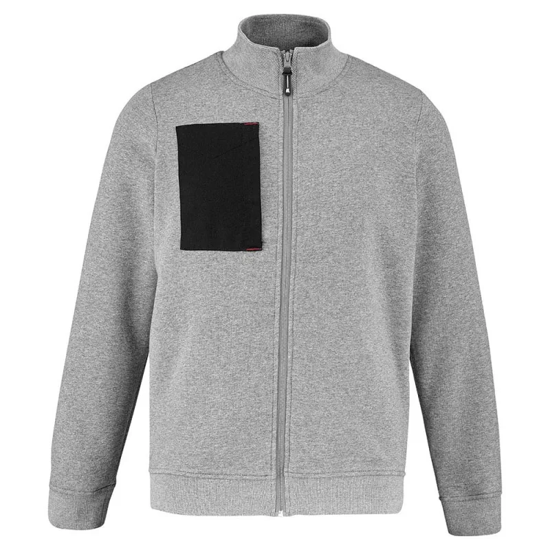 Sweat de travail zippé Lafont STEEL - D300ATT2 Work Attitude 3 3 / Taille L Gris Chiné / Noir