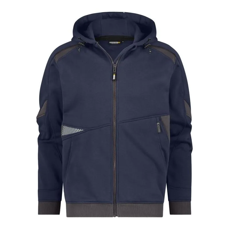 Sweat-shirt pro zippé à capuche - LUNAX DASSY Bleu Nuit / Gris Anthracite M