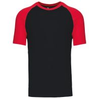 T-shirt de travail pas cher noir et rouge