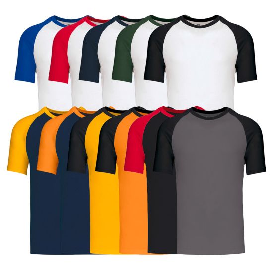 T-shirt de travail bicolore pas cher manches courtes K330