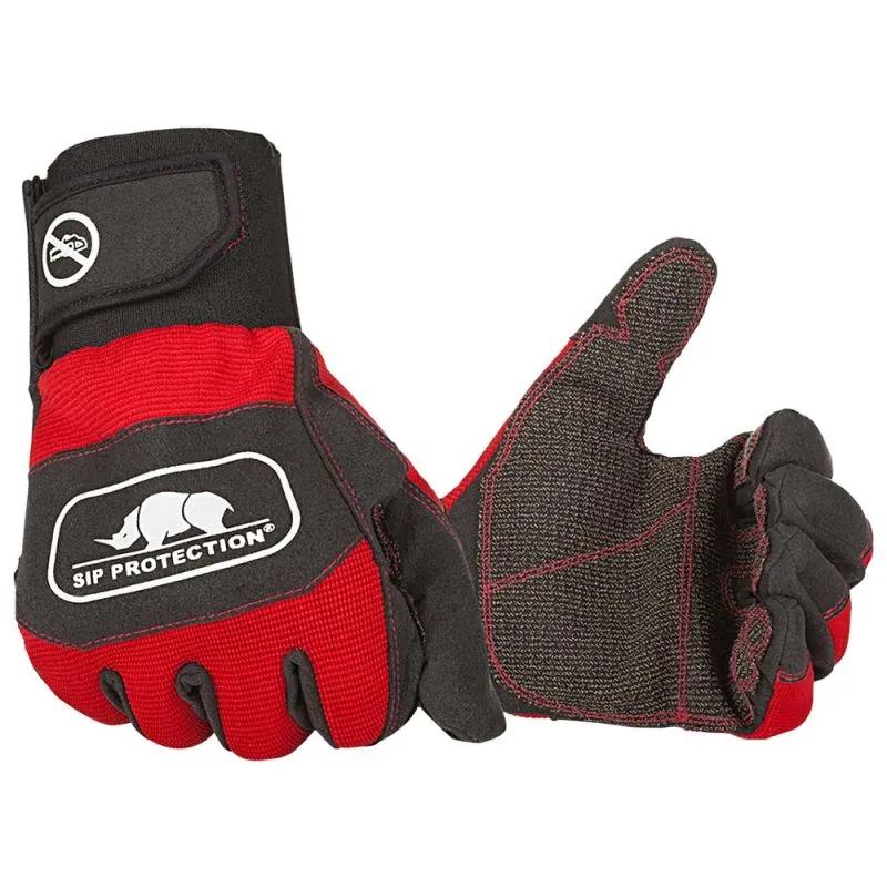 Gants de forestier renforcés en Kevlar - 2XD1 SIP PROTECTION Rouge / Noir 8