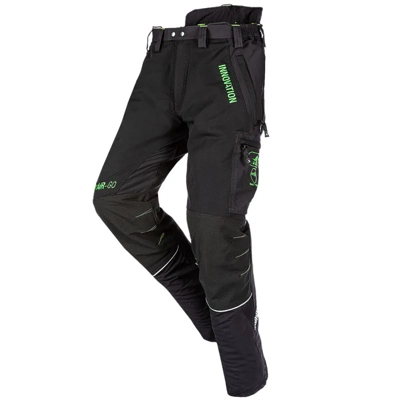 Pantalon arboriste grimpeur CANOPY AIR-GO SIP PROTECTION - 1SBDA2P L Noir / Citron vert