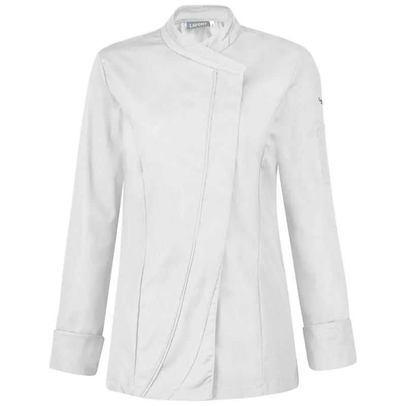 Veste de cuisine blanche pour femme Lafont SAFFRON - 2SAFCP 1 / Taille S Blanc