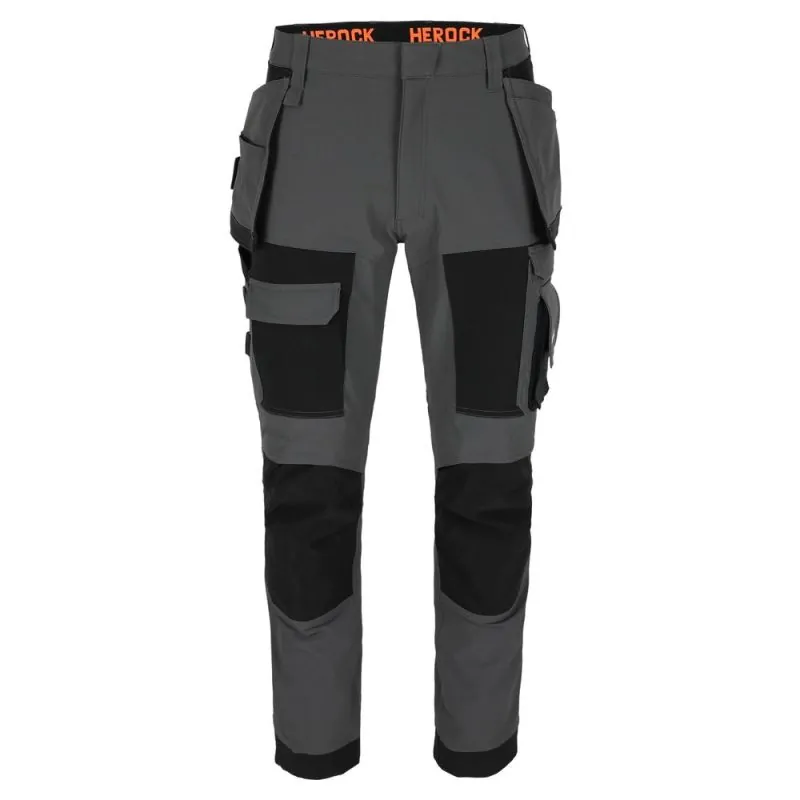 Pantalon de travail slim stretch avec poches flottantes SPARO HEROCK - 23MTR2303 54 Charbon / Noir