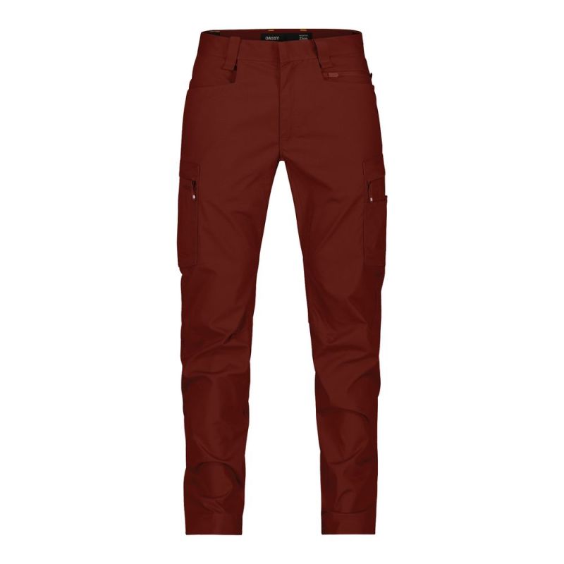 Pantalon de travail stretch en polyester recyclé - BRYCE DASSY Vivid 48 Rouge Brique