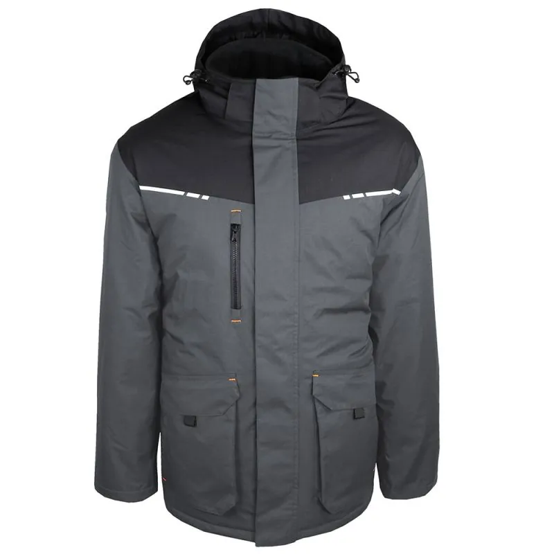 Parka de travail imperméable doublée et rembourrée - PALANA/PALAGA SINGER Noir / Gris S