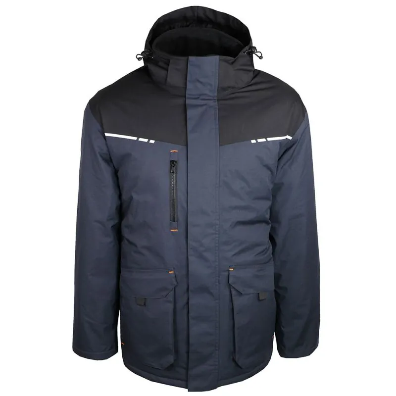 Parka de travail imperméable doublée et rembourrée - PALANA/PALAGA SINGER L Noir / Bleu Marine