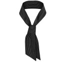Cravate Courte Mixte Rayée Noire LAFONT