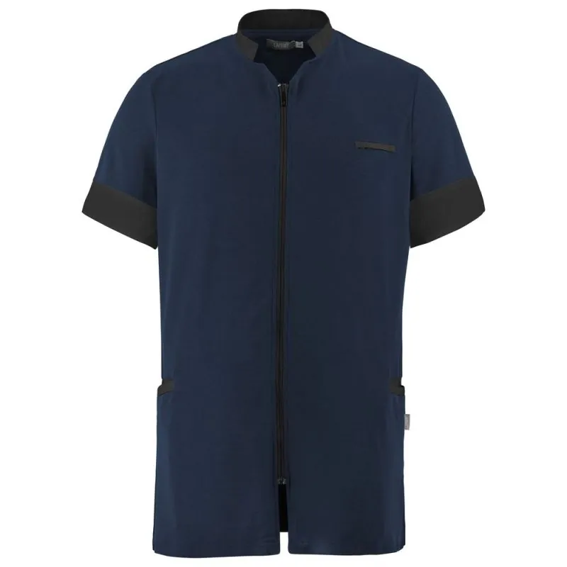 Tunique médicale homme fermeture zippée Lafont EMOTION - 2EMO 6 / Taille 3XL Pétrole / Noir