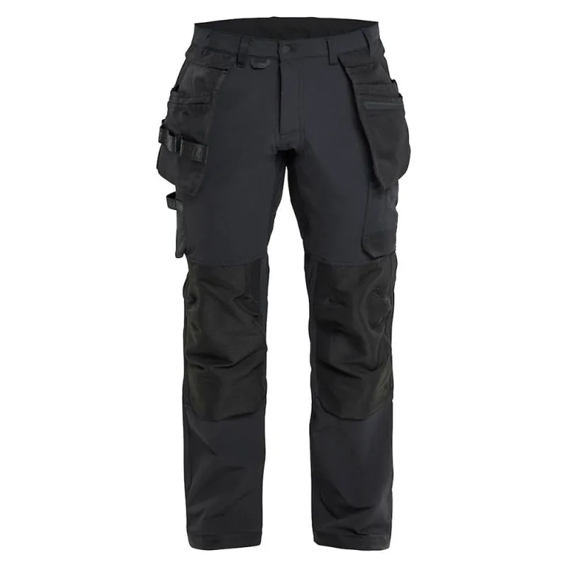 Pantalon de travail artisan stretch 4D avec poches flottantes amovibles - 17201645 BLAKLADER 58 Noir