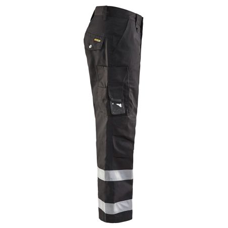 Pantalon transport routier noir avec bandes réfléchissantes