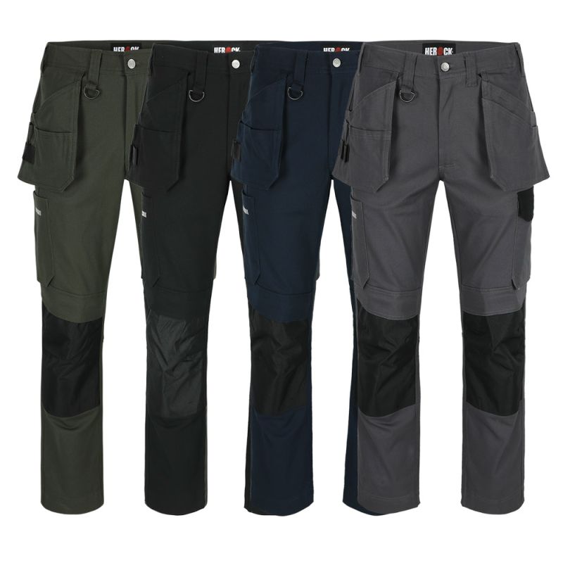 Pantalon de travail stretch avec poches à clous HEROCK SPERO - 22MTR2301 46 Bleu Marine / Noir