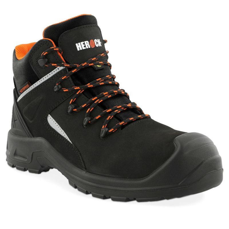 Chaussures de sécurité hautes imperméables S7S WR ESD HEROCK HERON - 22MSS2301 44 Noir / Orange
