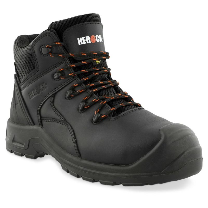 Chaussures de sécurité hautes en cuir hydrofuge S3S ESD LG HEROCK TALIN - 21MSS2301 38 Noir