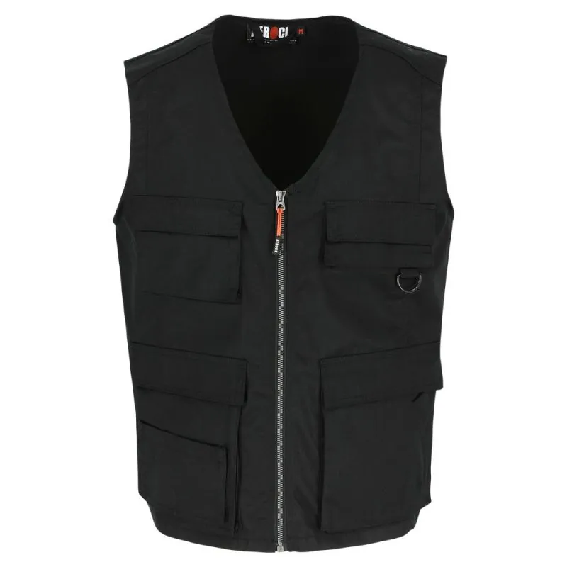 Gilet de travail multipoches TORRO HEROCK - 21MBW1901 Noir L
