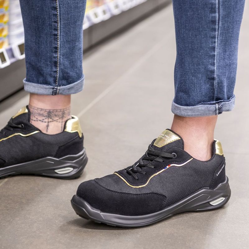 Loiston Chaussures De Sécurité Basket Homme Femme – Embout Acier, Légères, Confortables, Noir/Bleu/Rouge/Blanc/Jaune EU36-48
