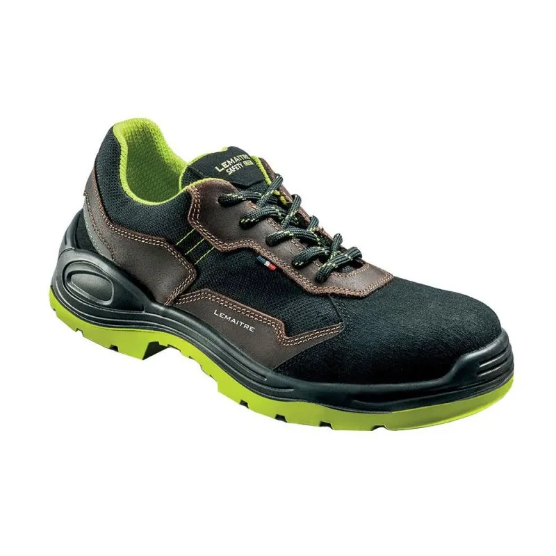 Chaussure de chantier basse S3S - MISTRAL Lemaitre Safety Green 38 Marron / Noir / Vert