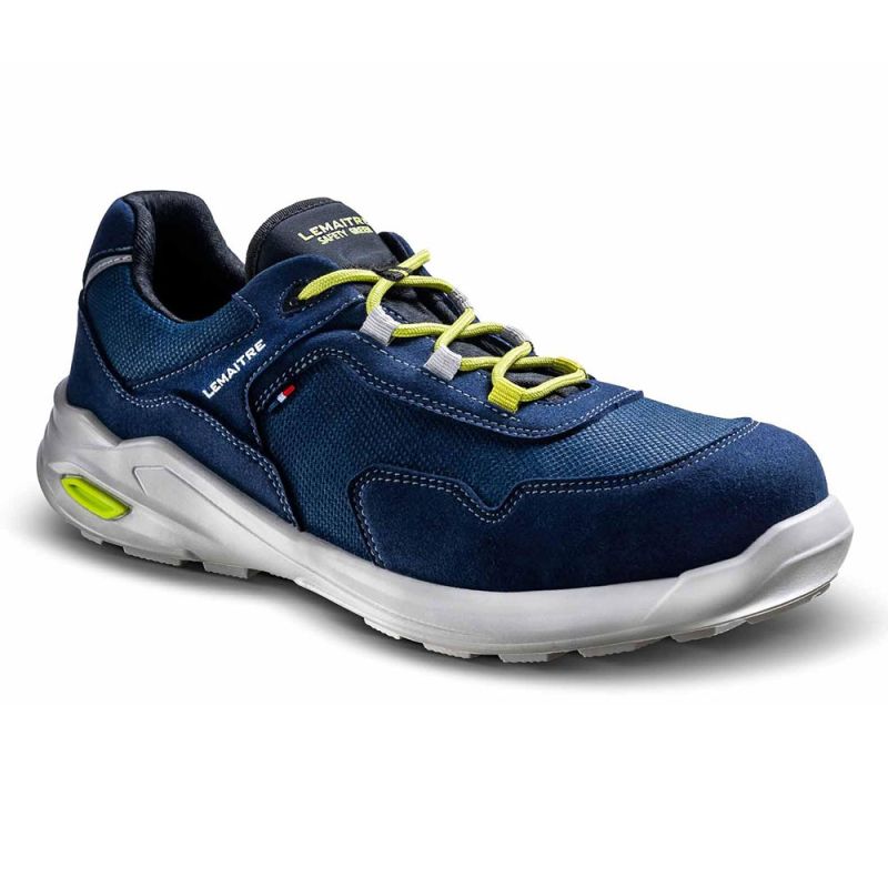 Baskets de sécurité basses S3S éco-conçues - PLANET BAS Lemaitre Safety Green 38 Bleu