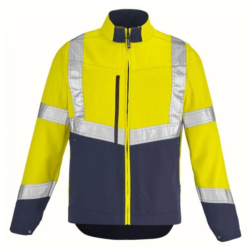 Veste haute visibilité classe 2 en polyester recycler Lafont LUTEA PI - 3HVN3PI 3 / Taille L Jaune hivi / Bleu Marine