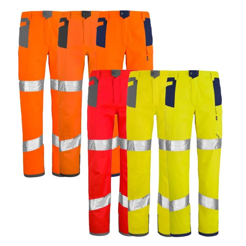 Pantalon haute visibilité été classe 2 Lafont RETINA - 1HVNL 3 / 48-50 Jaune hivi / Gris acier