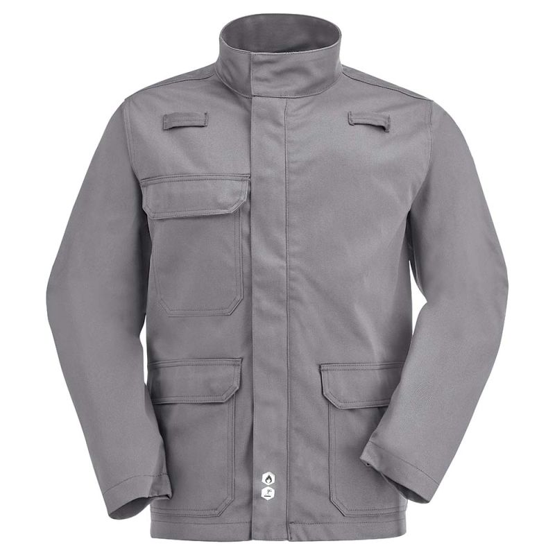 Veste ignifugée 100% coton avec mercerie amagnétique Access Cepovett - 9D13 2 / Taille M Gris Acier