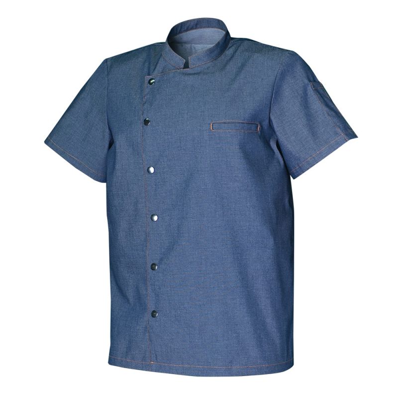 Veste de cuisine en jean manches courtes SCOTT SNV 6 / 60-62 Bleu Jean