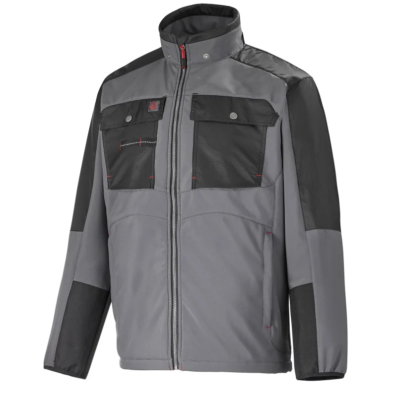 Veste pro softshell gris / noir LAFONT 2WSFUP PLASTER - Déstockage Beige contrasté Noir 4 / Taille XL