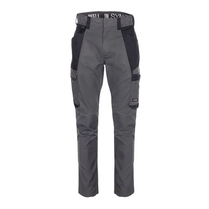 Pantalon de travail en polyester recyclé et coton - SMASHER SYNQ Gris Anthracite / Noir 40 FR - 46R EURO