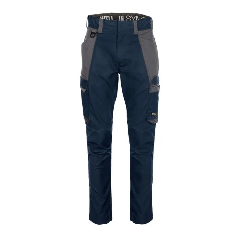 Pantalon de travail en polyester recyclé et coton - SMASHER SYNQ Bleu Marine / Gris 54 FR - 60R EURO
