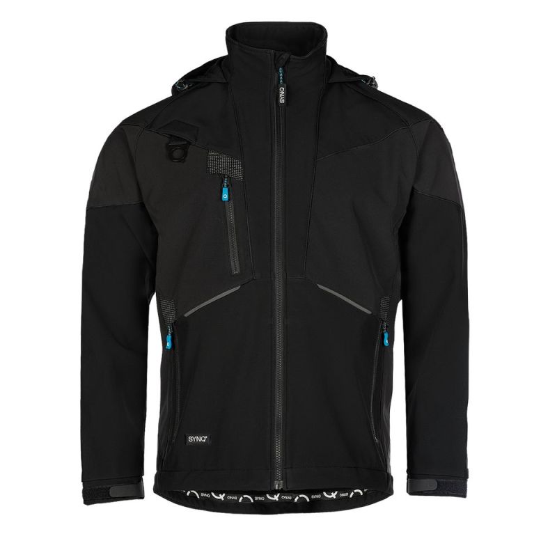 Softshell de travail imperméable en polyester recyclé - STUNTER SYNQ Noir XXL
