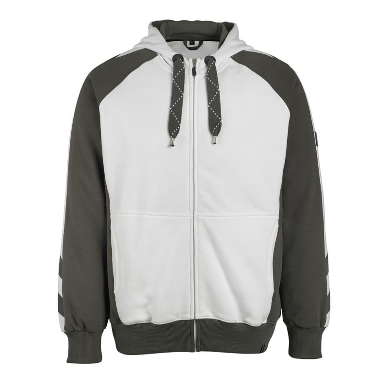 Sweat de peintre zippé à capuche WIESBADEN MASCOT - 50566-963 Blanc / Gris 3XL