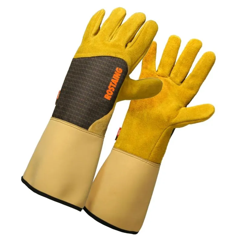 Gants de protection jardinier en cuir pour épines et ronces - RONCIER ROSTAING Jaune 11