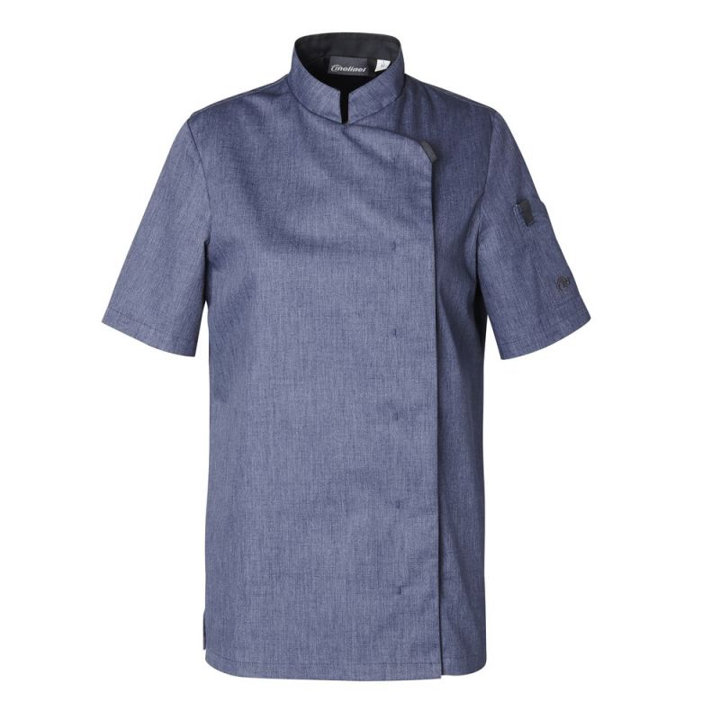 Veste de cuisine manches courtes femme Molinel SHADE Bleu Denim Taille 3 / XL