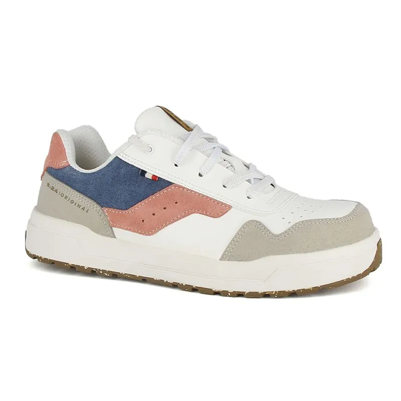 Baskets de sécurité femme légères S1PL - PEARL S24 38 Blanc / Bleu / Gris / Rose