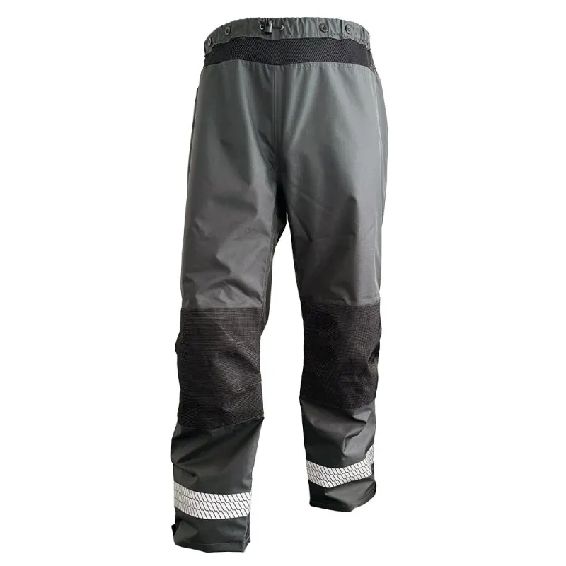 Pantalon de pluie avec bandes réfléchissantes et renforts genoux - SOLIDUR H2OPA Gris S
